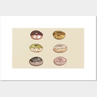 Funny cute little doughnuts Posters and Art